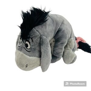 Winnie The Pooh Disney Store Eeyore 16" Plush Stuffed Animal Detachable Tail